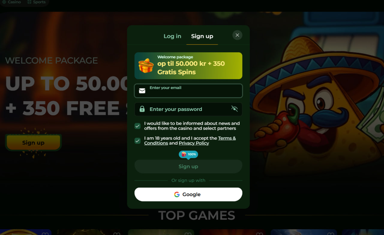Casinacho Login Zugang zum Spielerkonto